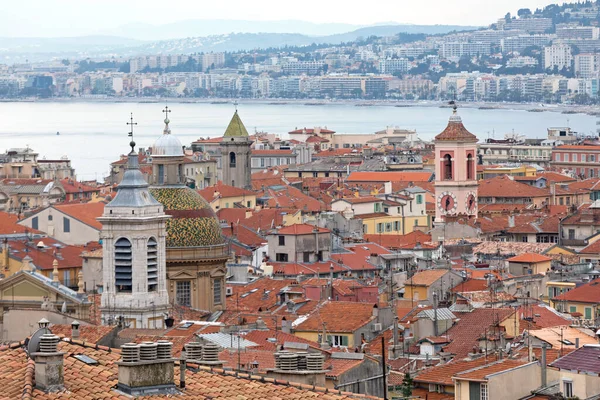 Old Nice França Cityscape Rooftop View — Fotografia de Stock