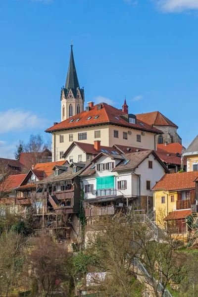 Dombau Wahrzeichen Novo Mesto Slowenien — Stockfoto