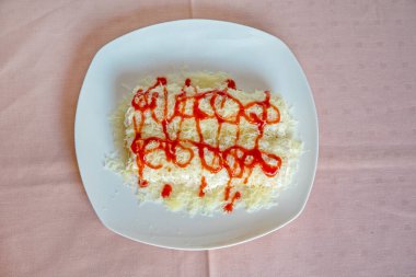 Tepesi ve peynir plaka ile iki lezzetli gözleme