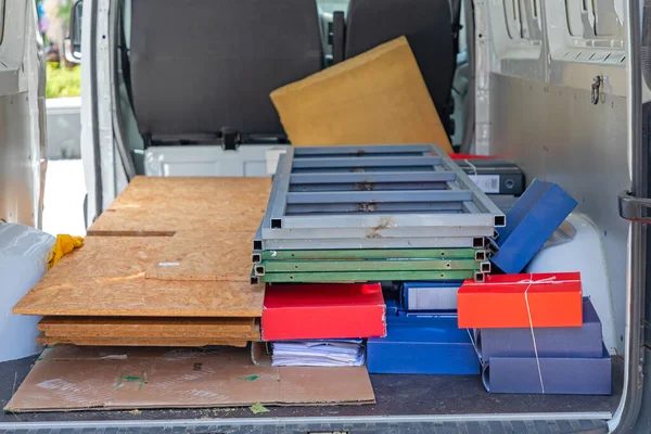 Cargo Van Ofis Malzemeleri Malzemeleri Teslimatı — Stok fotoğraf
