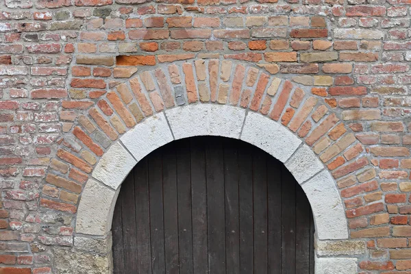 Arco Tijolos Porta Medieval Fort — Fotografia de Stock