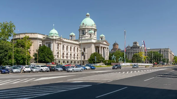 Belgrad Serbia Czerwca 2019 Budynek Rządu Parlamentu Belgradzie Serbia — Zdjęcie stockowe