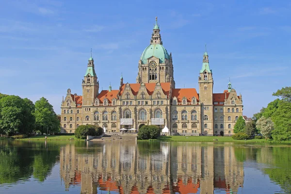 Hannover Duitsland Mei 2011 New City Hall Rathaus Government Building — Stockfoto