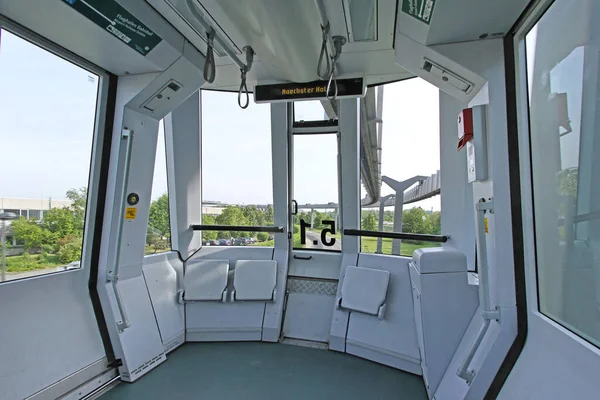 Dusseldorf Germany May 2011 Elevated Mono Rail Sky Train Cabin — Stock Photo, Image