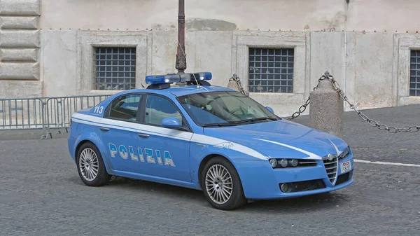 Roma Italia Junio 2014 Coche Policía Italiano Alfa Romeo Quirinale — Foto de Stock