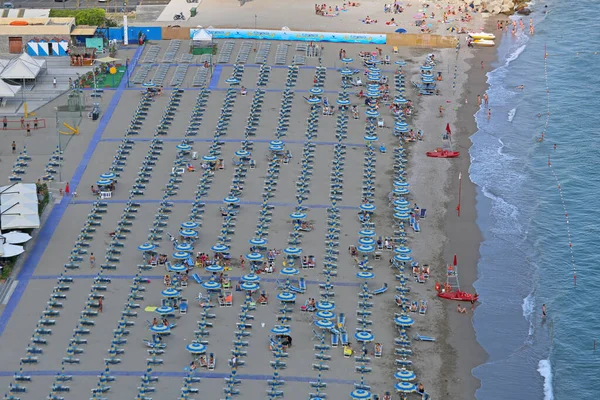 Vietri Sul Mare Itália Junho 2014 Tarde Big Sandy Beach — Fotografia de Stock