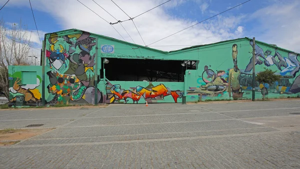 Αθήνα Ελλάδα Μαΐου 2015 Κτίριο Graffiti Art Depot Στην Πλατεία — Φωτογραφία Αρχείου