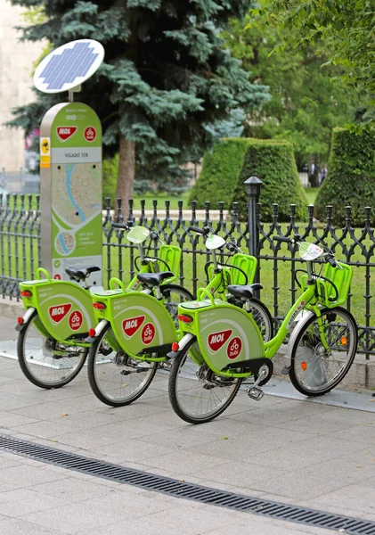 Budapest Hungría Julio 2015 Servicio Para Compartir Bicicletas Mol Bubi —  Fotos de Stock