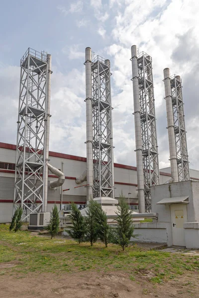 Estación Calderas Planta Calefacción Energía Térmica —  Fotos de Stock