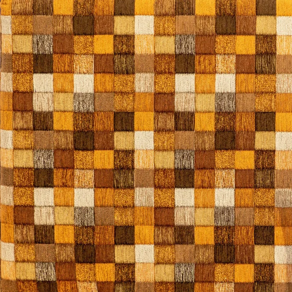 Küçük Tekstil Kareleri Mozaik Ekose Doku Malzemesi — Stok fotoğraf