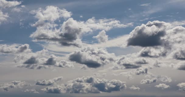 Chmury Zimowy Słoneczny Dzień Niebo Chmury — Wideo stockowe