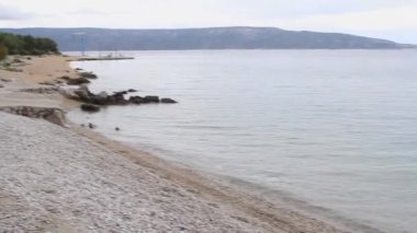 Hırvatistan Adası 'ndaki Kovacine Kamp Boş Plajı