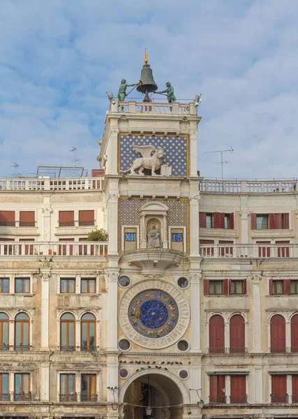 İtalya Venedik 'te St Marks Meydanı Saat Kulesi