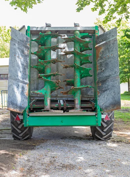 Meststrooier Machine Aanhangwagen Voor Landbouw — Stockfoto