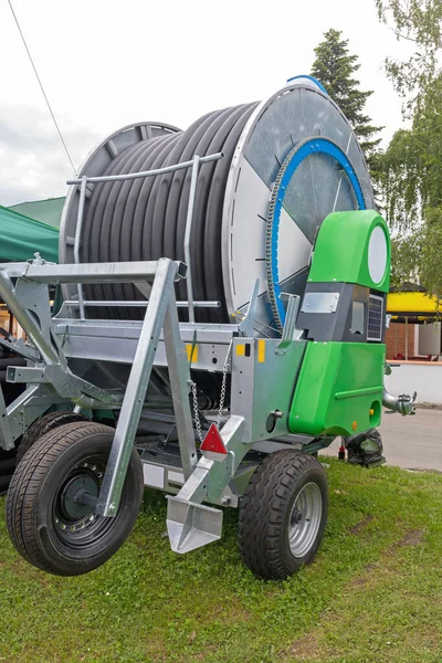 Tubi Del Sistema Irrigazione Dell Acqua All Agricoltura Della Bobina — Foto Stock