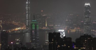 Hong Kong, Çin - 01 Mayıs 2017: Liman Şehri 'nde Victoria Tepesi, Çin.