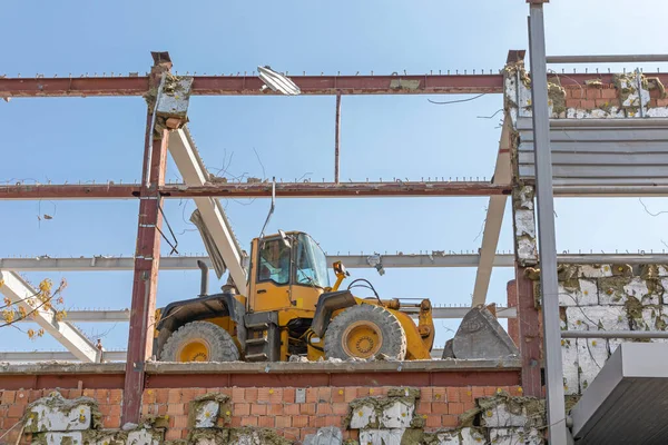 Baggerbagger Auf Der Baustelle — Stockfoto