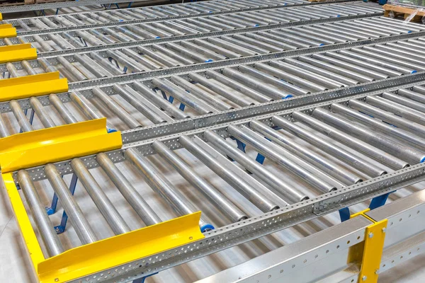 Floor Mountet Pallet Gravity Flow Distribution Warehouse — Stock Photo, Image
