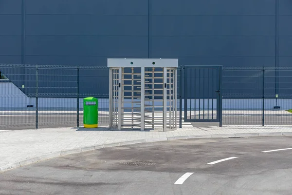 Turnstile Gate Access Control Ingresso Alla Fabbrica — Foto Stock