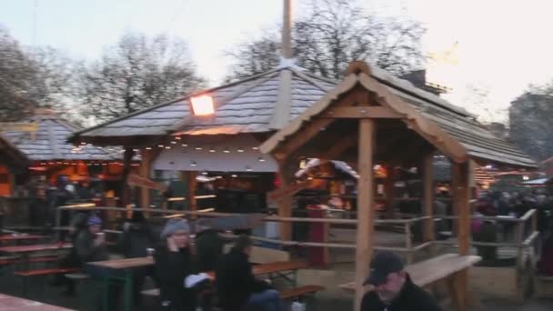 Londra Marea Britanie Ianuarie 2010 Winter Wonderland Fun Fair Hyde — Videoclip de stoc