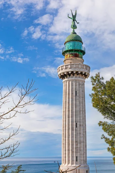 Victoria Leuchtturm Auf Dem Gretta Hügel Triest Italien — Stockfoto