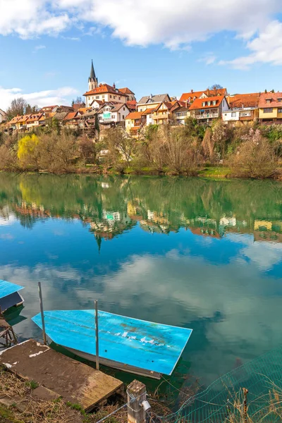 Boat Krka River Novo Mesto Slovenia — Stock Photo, Image
