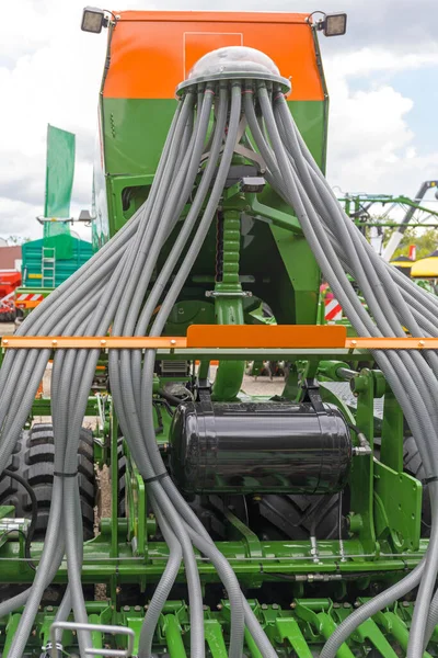 Broca Seeder Mangueiras Agricultura Maquinaria Equipamentos — Fotografia de Stock