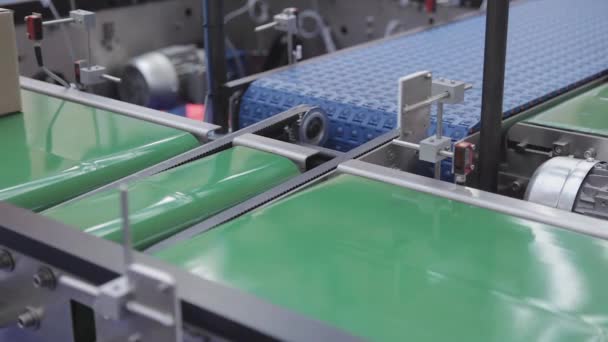 Paquet Boîte Production Automatique Entraînement Par Courroie Transporteuse — Video
