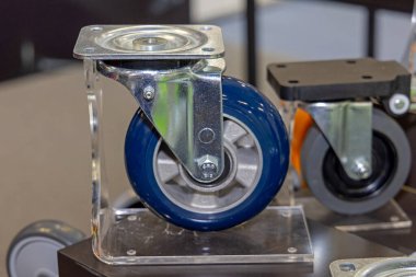 Endüstriyel Kullanım İçin Büyük Mavi Lastik Caster Tekerlekleri