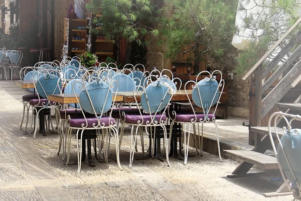 Group Outdoor Restaurant Tables Byblos Jbeil Lebanon — Stock Photo, Image