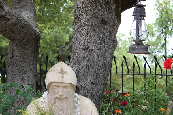 Statue of a very famous maronite monk, Saint Charbel, in Lebanon.