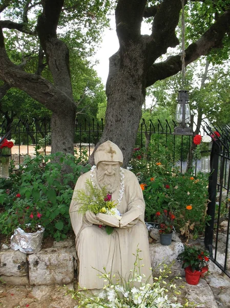 Statue of a very famous maronite monk, Saint Charbel, in Lebanon.