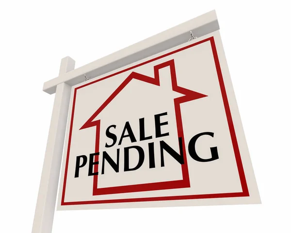 Sale Pending Home Sale Real Estate Sign Words Render Illustration — Stock Photo, Image