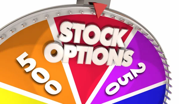 Opciones Stock Amarillo Estampado Envolvente Palabras Renderizar Ilustración —  Fotos de Stock