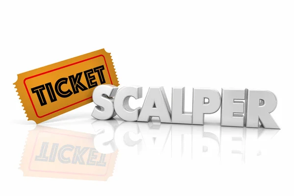 Ticket Scalper Resell Event Seats Admission Word Render Illustration — Stock Photo, Image