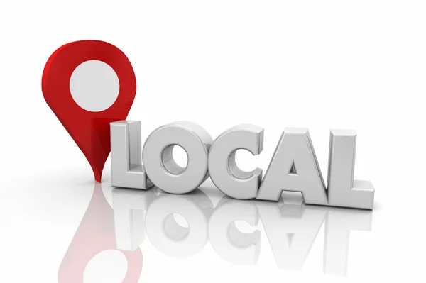Local Mapa Pin Localização Principal Cidade Palavra Ilustração — Fotografia de Stock