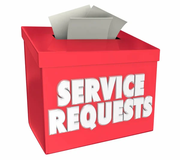 Vak Voor Service Aanvragen Indienen Problemen Service Render Illustratie — Stockfoto