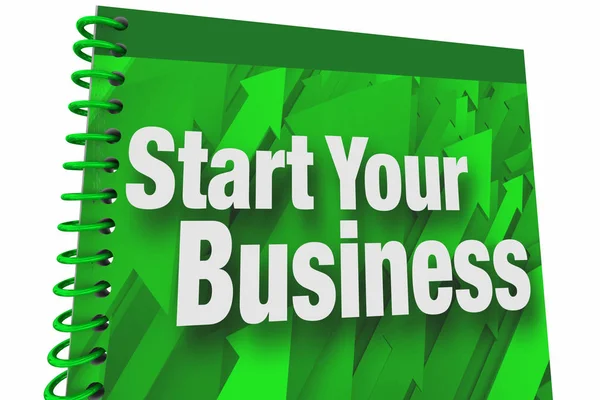 Start Your Business Book Instruction — Stock Photo, Image