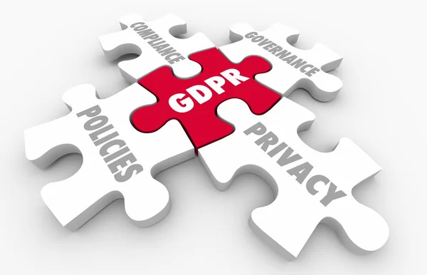 Gdpr Privacy Compliance Governance Puzzle — Stock Photo, Image