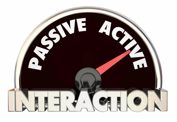 Interaction Passive Active Words Speed Counter — Stock Photo, Image