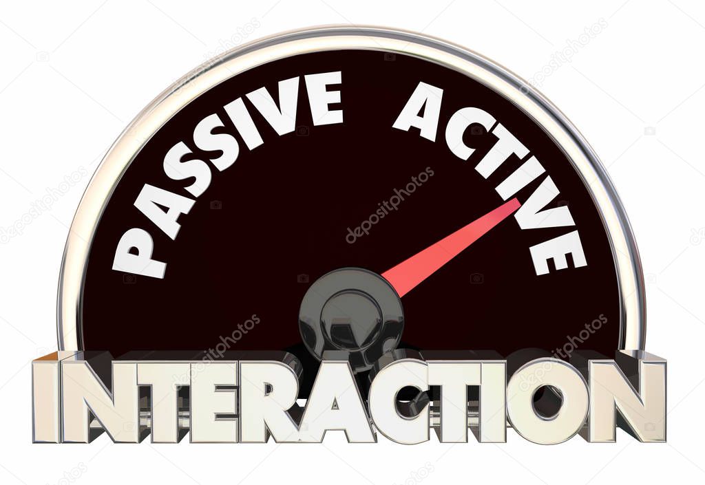 Interaction, passive vs active words on speed counter