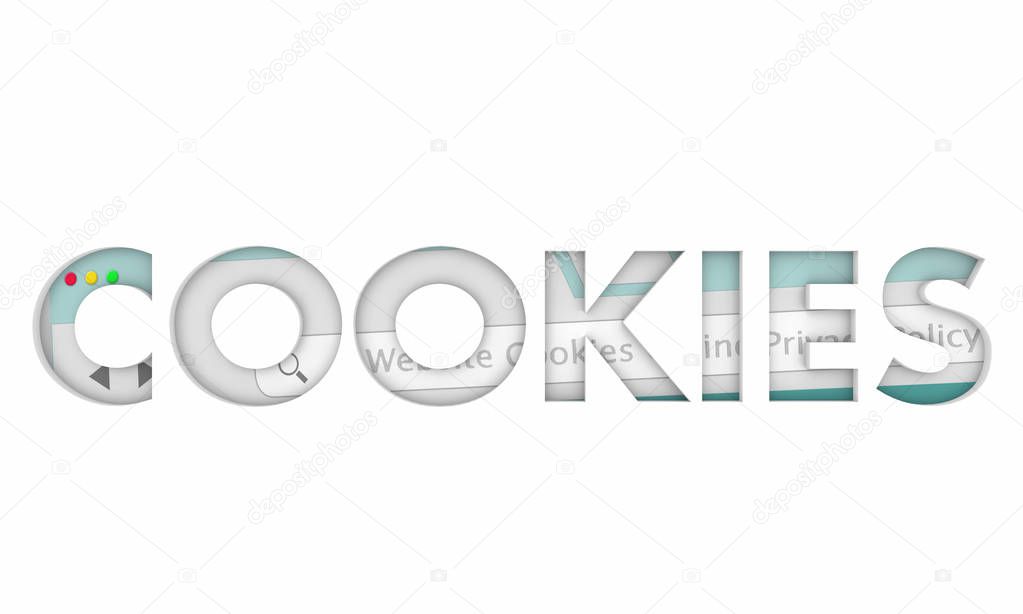 Cookies Word isolated on white background