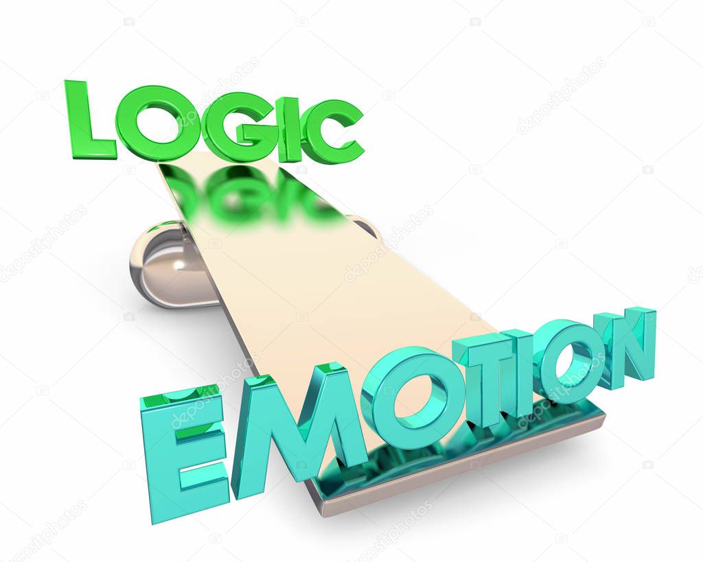 Logic Versus Emotion See Saw Balance