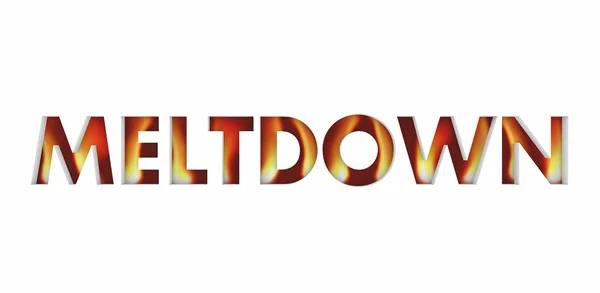 Meltdown Comportamento Breakdown Raiva Outburst Angry Word Render Ilustração — Fotografia de Stock