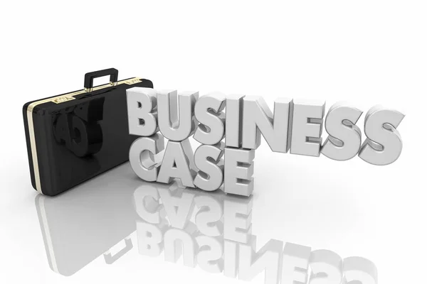 Business Case Study Model Przykład Aktówka Render Ilustracja — Zdjęcie stockowe