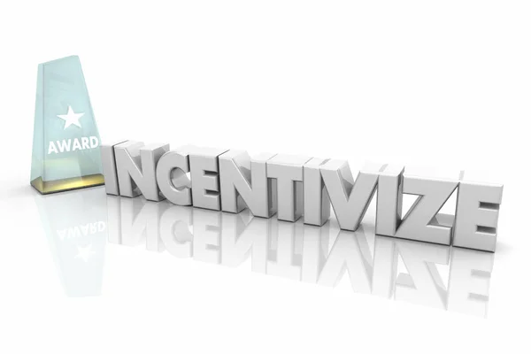 Ödül Incentivize Ödülü Tanımak Word Render Illüstrasyon — Stok fotoğraf