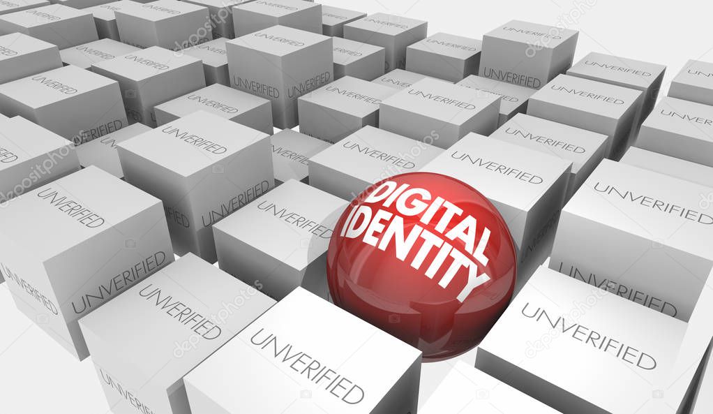 Digital Identity ID Online Personal Account Verified 3d Render Illustration