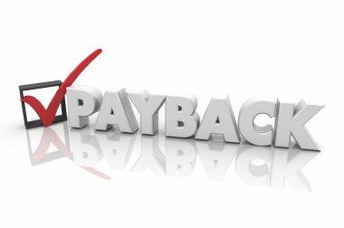 Payback Revenge Getting Even Justice Check Mark Box 3d Illustration clipart