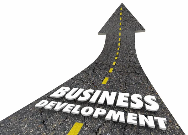 Desenvolvimento Negócios Caminho Para Crescimento Aumentar Crescimento Render Ilustração — Fotografia de Stock