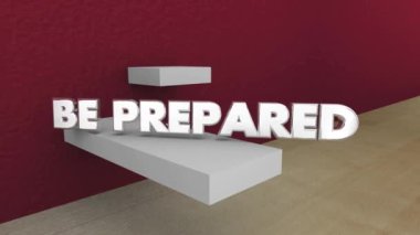 Olmak hazırlanan, proaktif, akıllı, güvenli adımları kavramı, 3d animasyon